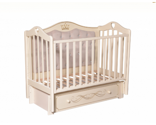 Детская кроватка ''Каролина' 555' с мягкой спинкой